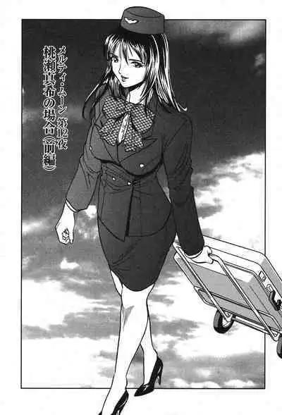 Melty Moon Kogetsu Hen - A woman falls in the evening of the moonlight night.