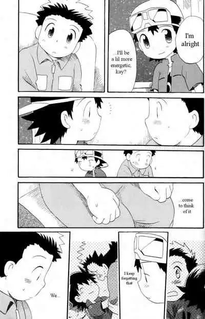 (HaruCC8) [KuruGuru DNA (Hoshiai Hilo)] Hana mo Arashi mo Fumikoete | To Overcome Flowers and Storms (Digimon Frontier) [English] [yaoihaven]