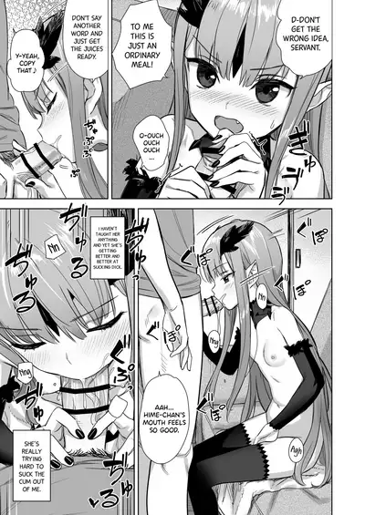 [Ajisaidenden (Kawakami Rokkaku)] Mazoku no Hime ga Ore no Maryokujiru o Matomete Yamenai Ken | The Demon Princess Keeps Demanding My Magical Juices [English] [Black Grimoires] [Digital]