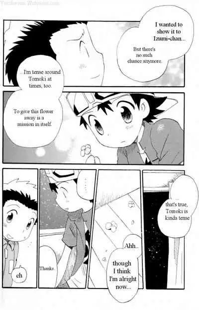 (HaruCC8) [KuruGuru DNA (Hoshiai Hilo)] Hana mo Arashi mo Fumikoete | To Overcome Flowers and Storms (Digimon Frontier) [English] [yaoihaven]