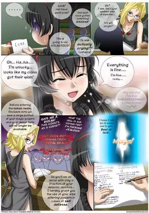 Demonic Exam 1: Maya's Shrunken Mortal