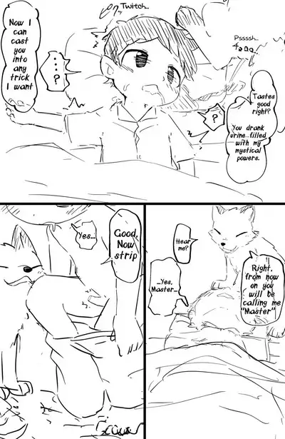 catfox22 / funiyua - A human boy becomes small and gets fucked by a male fox + extras