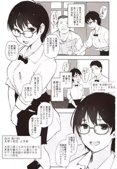 Shortcut de Megane no Niau Hitonatsukoi Beit no Kouhai ga Yarichin Douryou no Kuruma de Okurarete kara Mudankekkin Shiteiru