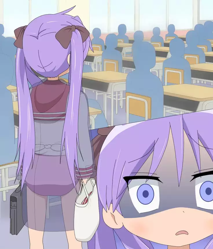 Kagami goes to shcool wearing diaper