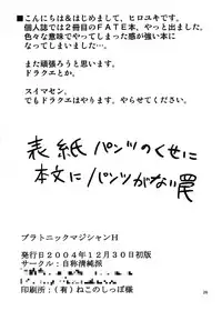 (C67) [Jishou Seijunha (Hiroyuki)] PLATONIC MAGICIAN H (Fate/stay night)