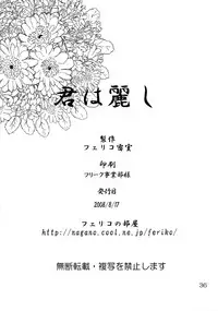 (C74) [Feriko Misshitsu] Kimi wa Uruwashi (Touhou)