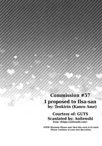 (COMIC1☆13) [Tenkirin (Kanroame)] Ilsa-san ni Propose Shimashita | I Proposed to Ilsa-san (Granblue Fantasy) [English] [Aoitenshi]