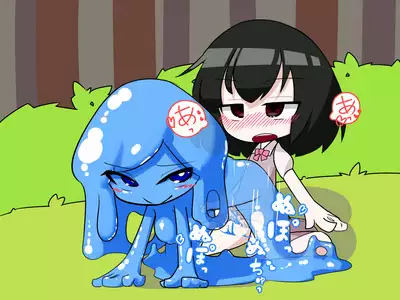 Futanari Musume ga Slime Musume ni Shiboritorareru Hanashi
